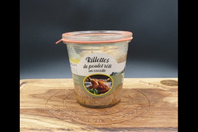 Rillettes de poulet- Vallégrain Poids: g - Prix au kilo € TTC :  €/Kg - 1
