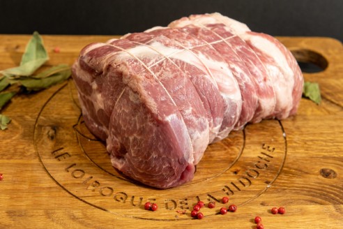 Rôti dans l'échine - Porc Kintoa Poids : environ 1 kg - Prix au kilo € TTC : 39 €/Kg - 1